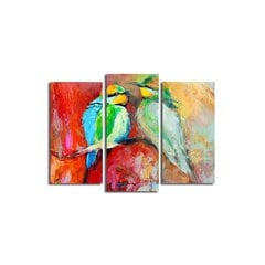 Kolmeosaline reproduktsioon Kaks lindu hind ja info | Seinapildid | kaup24.ee