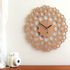 Настенные деревянные часы Scala, дуб цена и информация | Часы | kaup24.ee