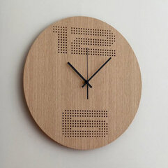 Настенные деревянные часы Hours, дуб цена и информация | Часы | kaup24.ee