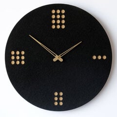 Настенные деревянные часы DOTS, фетр цена и информация | Часы | kaup24.ee