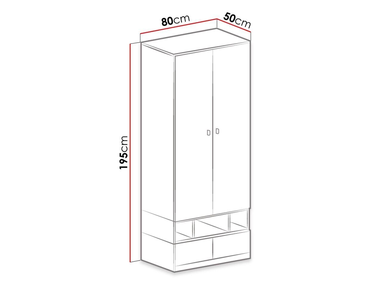 Riidekapp Mobi System 2 hind ja info | Kapid | kaup24.ee