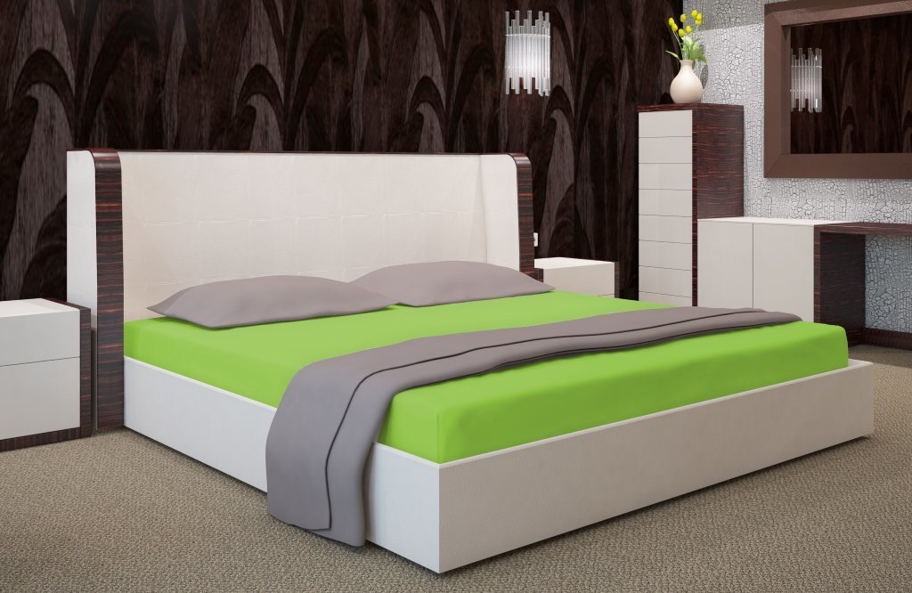 Kummiga voodilina Jersey 200x220cm, roheline hind ja info | Voodilinad | kaup24.ee