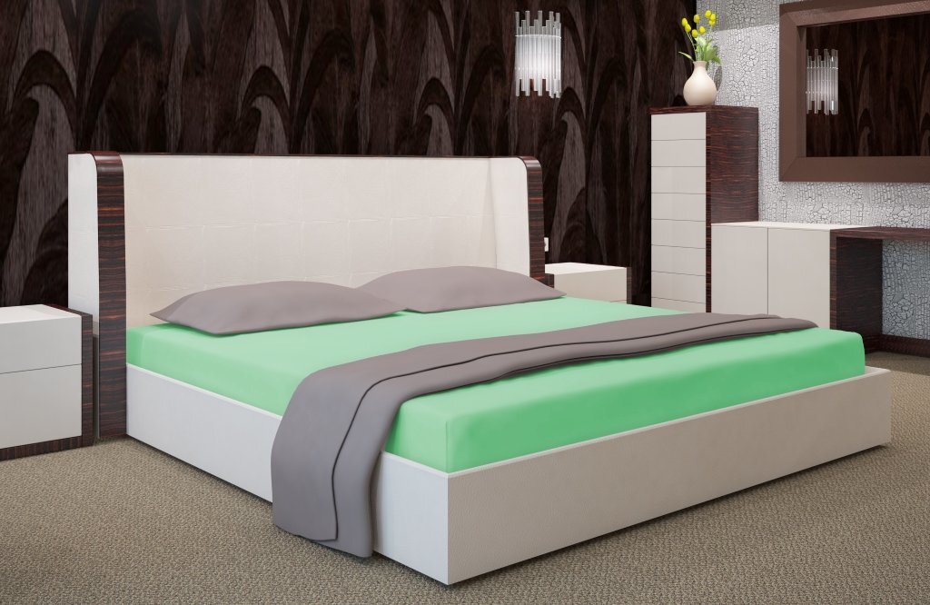 Kummiga voodilina Jersey 140x200cm, roheline hind ja info | Voodilinad | kaup24.ee
