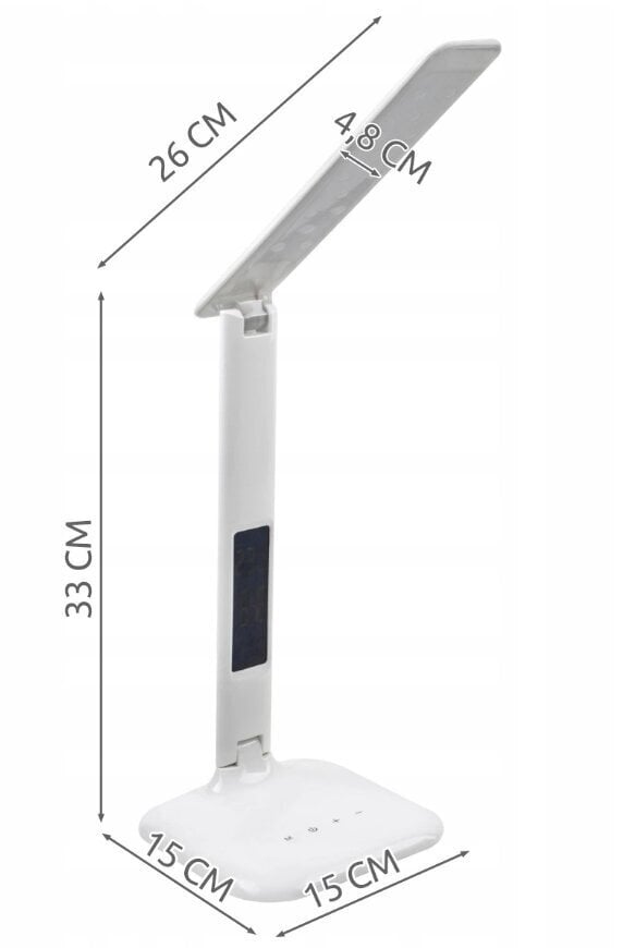 LED laualamp termomeetri ja äratuskellaga hind ja info | Laualambid | kaup24.ee