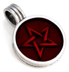 Bico "Pentagram" vaik ja metallist ripats (B11 punane) hind ja info | Meeste ehted | kaup24.ee