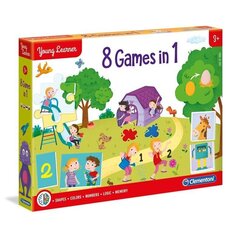 Настольная игра Young Learners 8in1 (LT + LV + EE + RU) цена и информация | Drewniana Wieża Piramida Kura Nakładanie Kolorowych Kwadratów LD-15 15276 | kaup24.ee