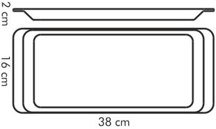 Tescoma serveerimistaldrik, 38x16 cm, valge цена и информация | Посуда, тарелки, обеденные сервизы | kaup24.ee