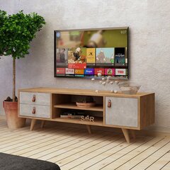ТВ столик Kalune Design Seva, коричневый/серый цена и информация | Тумбы под телевизор | kaup24.ee