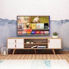 TV laud Kalune Design Lara, pruun/valge hind ja info | TV alused | kaup24.ee