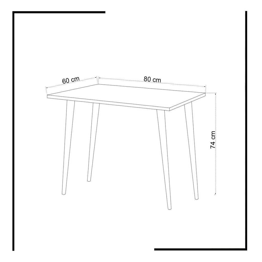 Kirjutuslaud Kalune Design Lery, valge/pruun цена и информация | Arvutilauad, kirjutuslauad | kaup24.ee