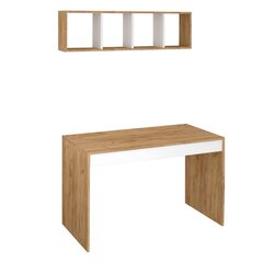 Письменный стол Kalune Design Ertel, коричневый/белый цена и информация | Компьютерные, письменные столы | kaup24.ee
