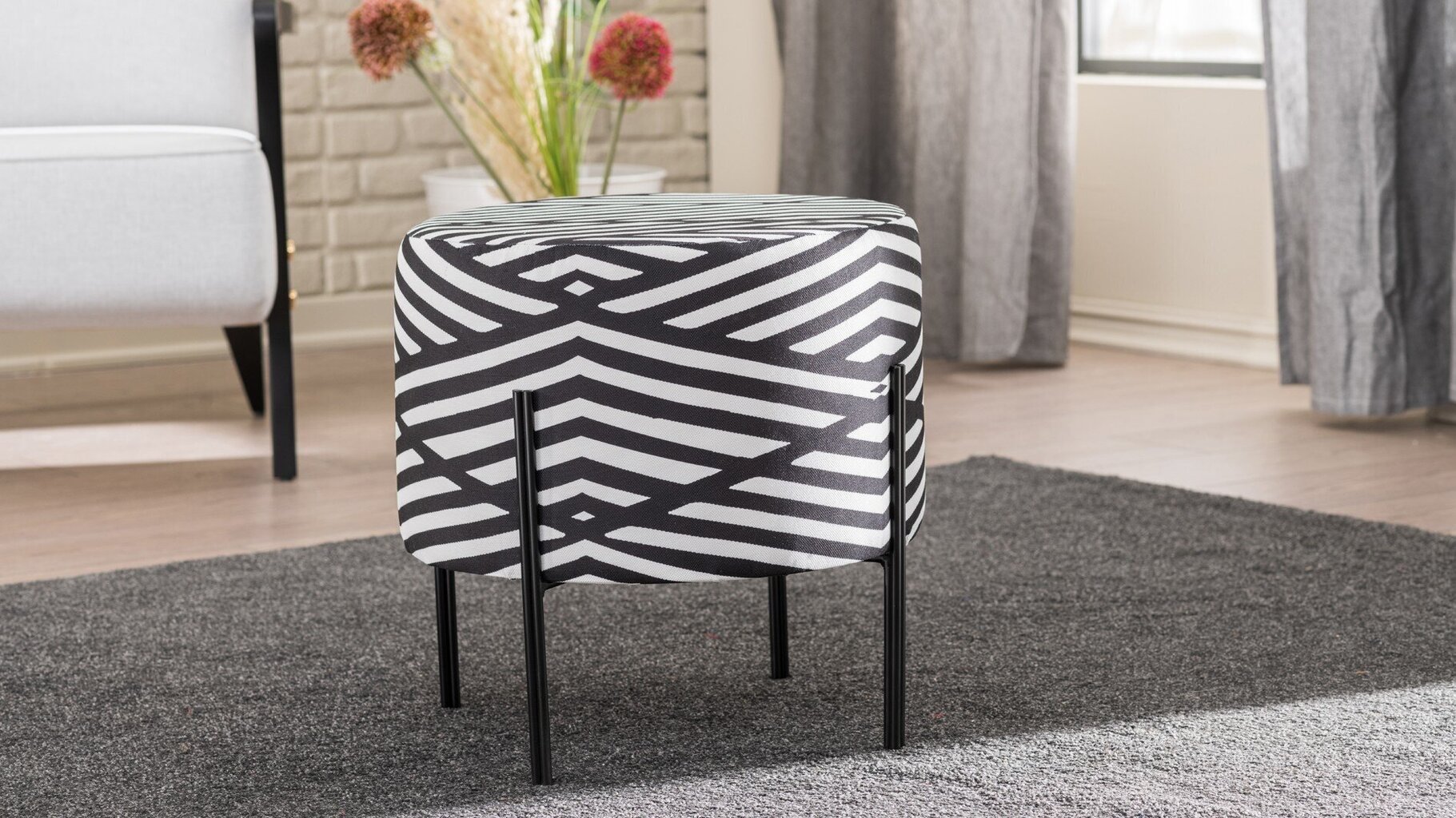 Tumba Kalune Design Flow, must/valge hind ja info | Kott-toolid, tumbad, järid | kaup24.ee