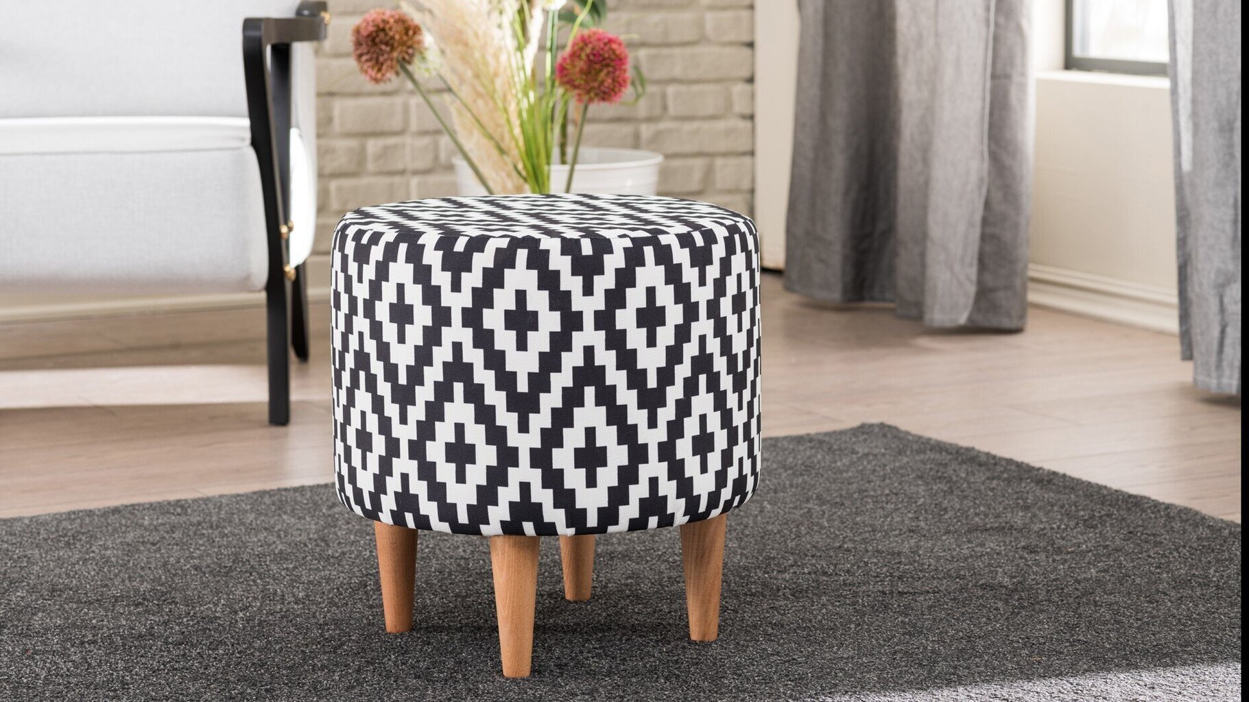 Tumba Kalune Design Liza, valge/must hind ja info | Kott-toolid, tumbad, järid | kaup24.ee