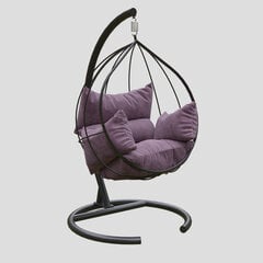 Подвесное кресло Kalune Design Mavera, фиолетовое/черное цена и информация | Садовые стулья, кресла, пуфы | kaup24.ee