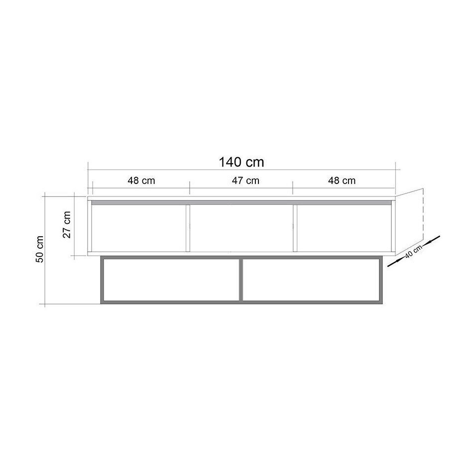 TV-laud Kalune Design Milo 140, pruun hind ja info | TV alused | kaup24.ee