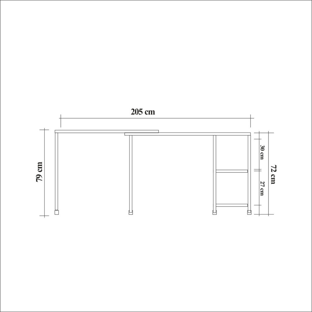 Kirjutuslaud Kalune Design Bera, pruun/must цена и информация | Arvutilauad, kirjutuslauad | kaup24.ee