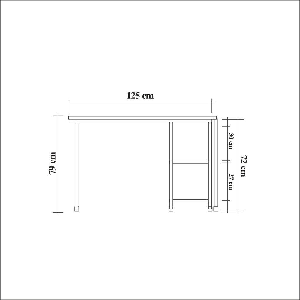 Kirjutuslaud Kalune Design Bera, pruun/must hind ja info | Arvutilauad, kirjutuslauad | kaup24.ee