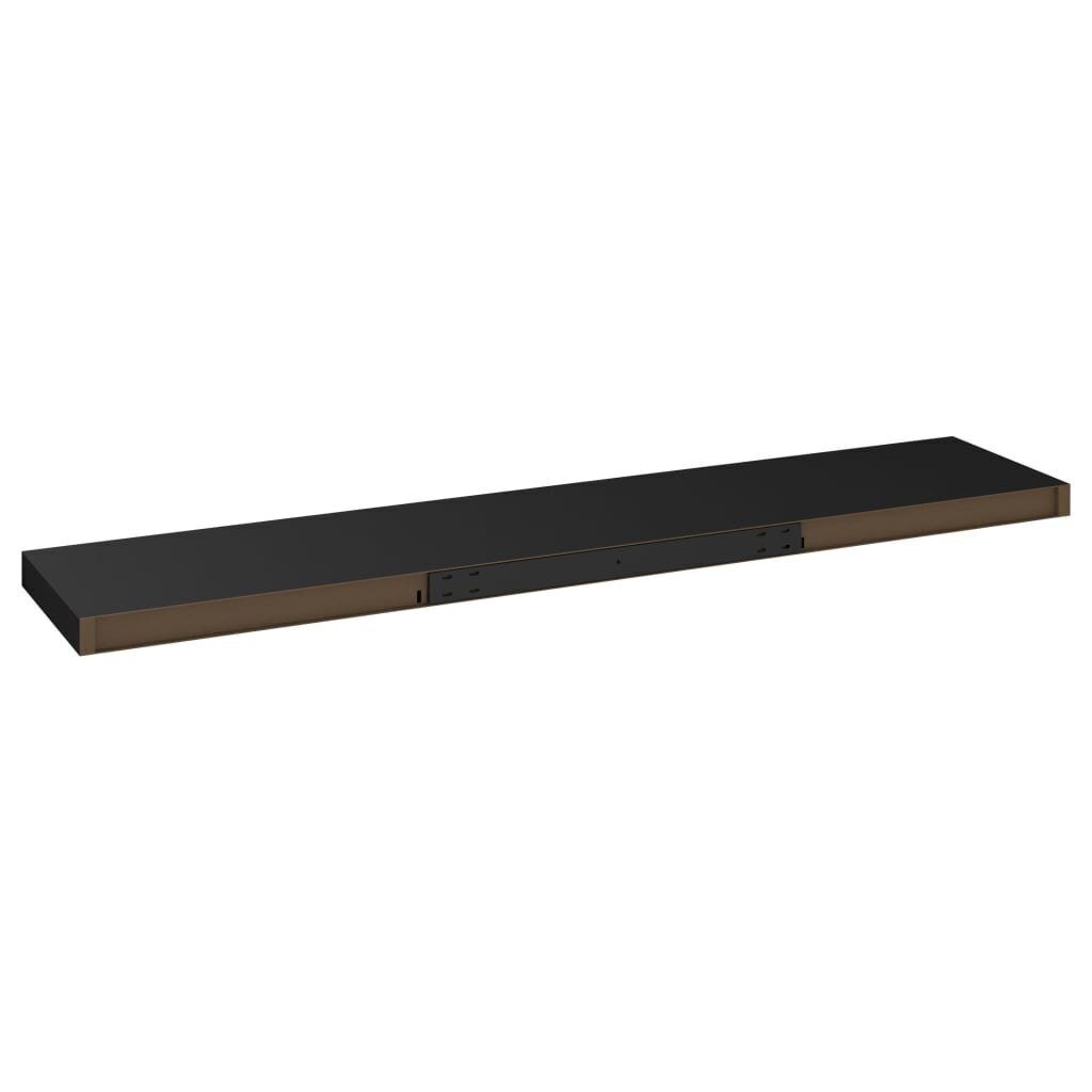 vidaXL seinariiul, must, 120 x 23,5 x 3,8 cm MDF hind ja info | Riiulid | kaup24.ee