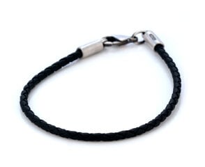 Черный плетеный браслет Bico 2 мм (CA12 Black) цена и информация | Мужские украшения | kaup24.ee