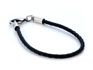 Черный плетеный браслет Bico 3 мм (CA13 Black) цена и информация | Мужские украшения | kaup24.ee