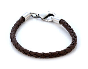 Коричневый плетеный браслет Bico 4 мм (CA14 коричневый) цена и информация | Мужские украшения | kaup24.ee