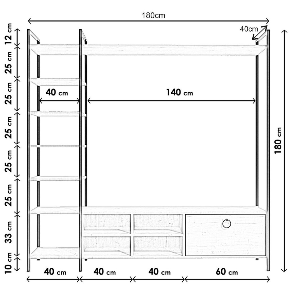 TV-laud Kalune Design L514, pruun hind ja info | TV alused | kaup24.ee