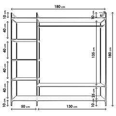 Riidekapp Kalune Design Trend L606, valge/must цена и информация | Шкафы | kaup24.ee