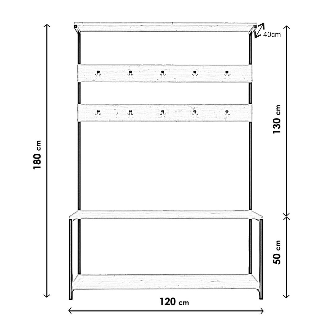 Riidenagi Kalune Design Ava, pruun/must hind ja info | Nagid | kaup24.ee