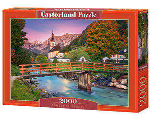 Pusle Castorland Puzzle Sunset in Ramsau 2000-osaline hind ja info | Pusled | kaup24.ee