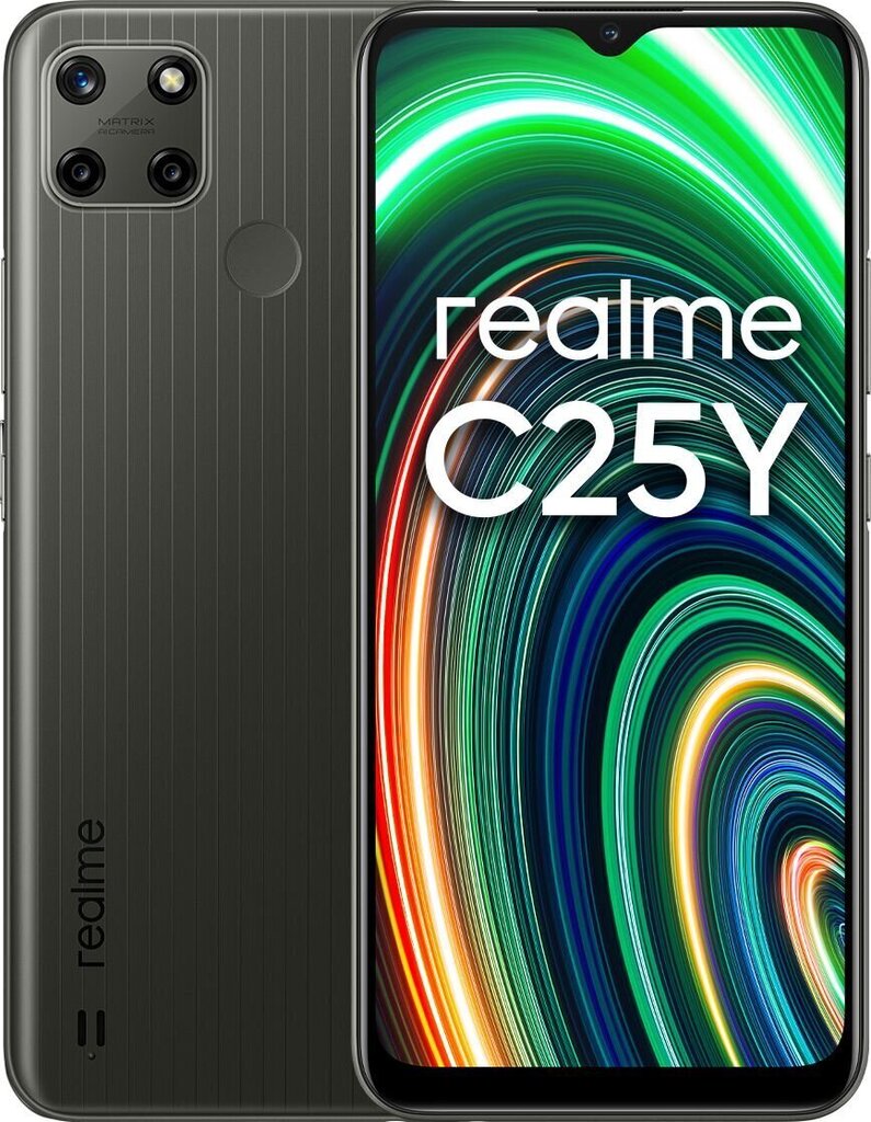 Realme C25Y, 128 GB, Dual SIM, Black цена и информация | Telefonid | kaup24.ee