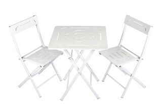 Välimööbli komplekt Kalune Design Bistro Set 2, valge цена и информация | Комплекты уличной мебели | kaup24.ee