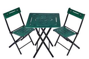 Комплект уличной мебели Kalune Design Bistro Set 5, зеленый/черный цена и информация | Комплекты уличной мебели | kaup24.ee