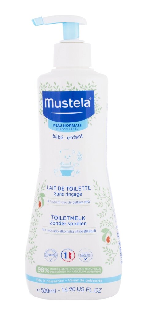 Mustela Bébé No Rinse Cleansing Milk ihupiim lastele 500 ml цена и информация | Laste ja ema kosmeetika | kaup24.ee