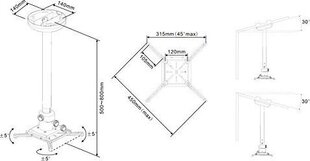 Projektori laekinnitus Multibrackets 3149 hind ja info | Projektori tarvikud | kaup24.ee