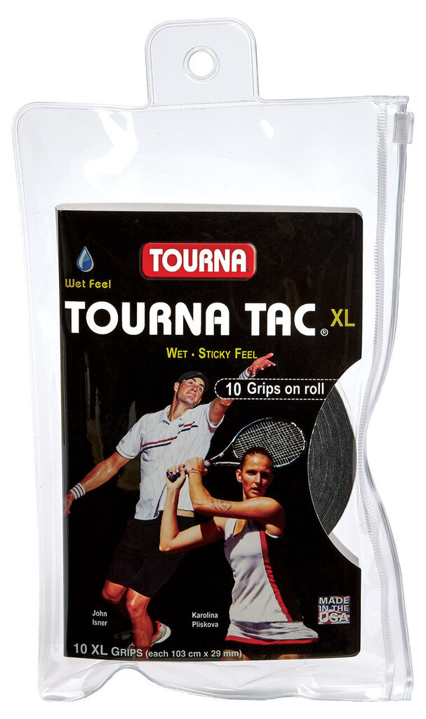 Overgrip Tourna Tac XL, 10 tk, Must цена и информация | Välitennise tooted | kaup24.ee