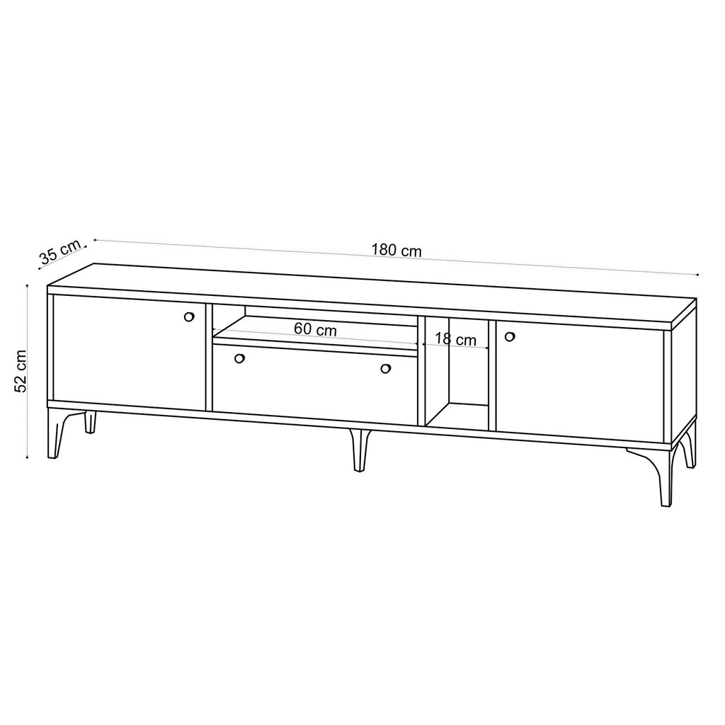 TV laud Kalune Design Penny, pruun hind ja info | TV alused | kaup24.ee