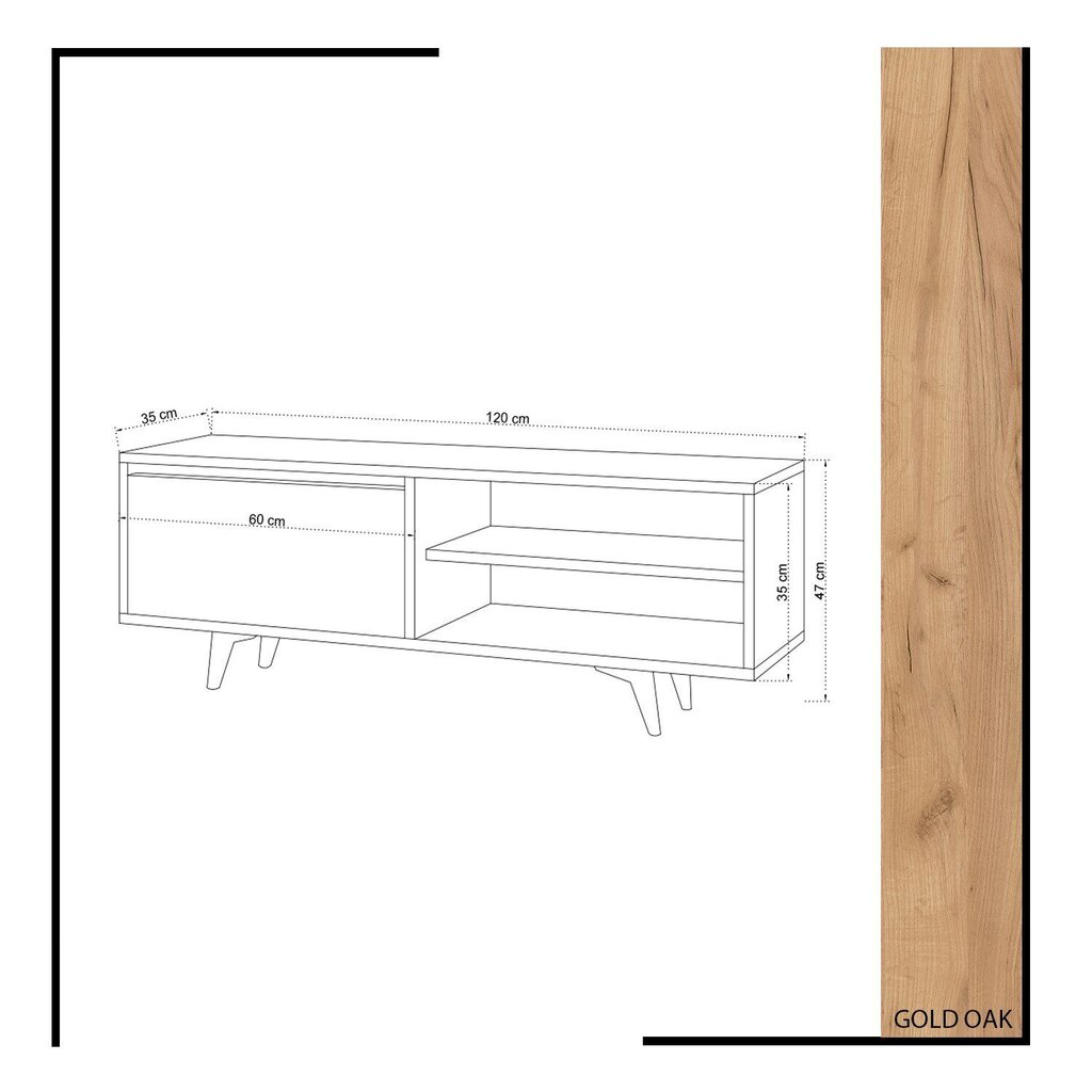 TV-laud Kalune Design Maku, pruun hind ja info | TV alused | kaup24.ee