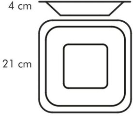 Глубокая квадратная тарелка Tescoma, 21 см, белая цена и информация | Посуда, тарелки, обеденные сервизы | kaup24.ee