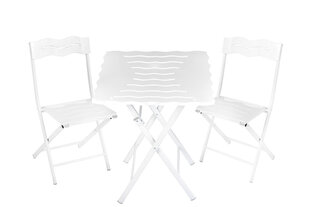 Välimööbli komplekt Kalune Design Bistro Set 1, valge цена и информация | Комплекты уличной мебели | kaup24.ee