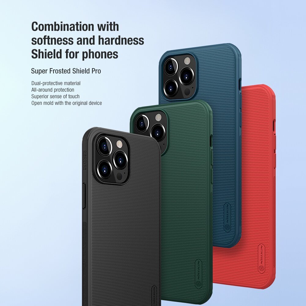 Nillkin Super Frosted Shield Pro Case durable, sobib iPhone 13 Pro Max, must цена и информация | Telefoni kaaned, ümbrised | kaup24.ee