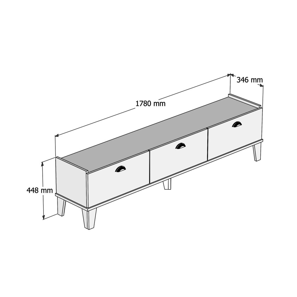 TV-laud Kalune Design Sumer E3620, valge/pruun hind ja info | TV alused | kaup24.ee