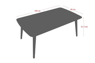 Кофейный столик Kalune Design Loop, черный цена и информация | Журнальные столики | kaup24.ee