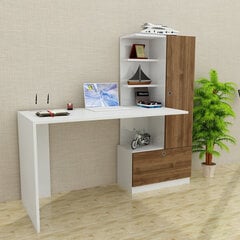 Письменный стол Kalune Design  Merinos, белый/коричневый цена и информация | Детские письменные столы | kaup24.ee