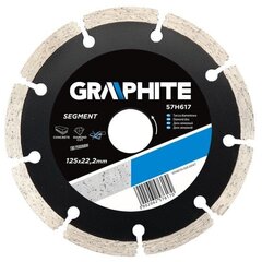 Диск алмазный GRAPHITE 57H617, диаметр 125мм, сегментированный цена и информация | Механические инструменты | kaup24.ee