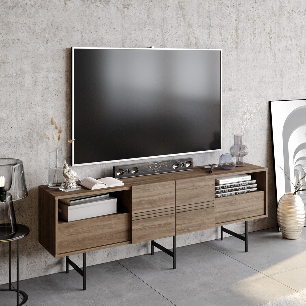 TV-laud Kalune Design Derin, pruun/must hind ja info | TV alused | kaup24.ee