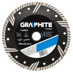 Диск алмазный GRAPHITE 57H628, диаметр 180 мм, Turbo цена и информация | Механические инструменты | kaup24.ee