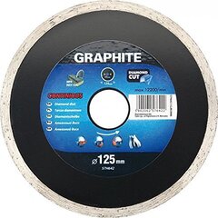 Диск алмазный GRAPHITE 57H642, диаметр 125 мм, сплошной цена и информация | Механические инструменты | kaup24.ee