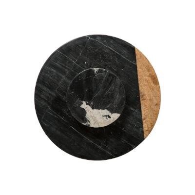 Pöörlev serveerimisalus Mango Marble Black 30cm цена и информация | Lauanõud ja kööginõud | kaup24.ee