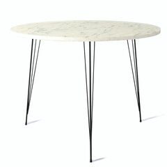 Стол Kalune Design Sandalf, белый/черный цена и информация | Кухонные и обеденные столы | kaup24.ee