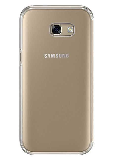 Kaitseümbris Clear view sobib Samsung Galaxy A520, Kuldne цена и информация | Telefoni kaaned, ümbrised | kaup24.ee